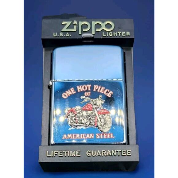 Vintage 1994 Zippo One Hot Piece Of American Steel Polished Chrome NEW - Picture 1 of 3